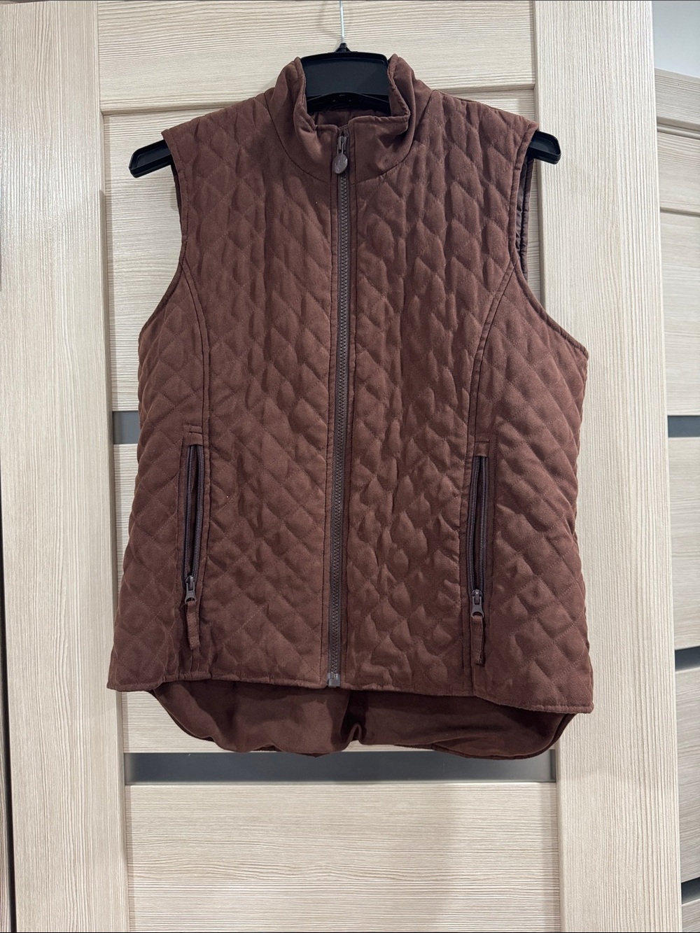 Outback Trading Co. Quilted Brown Women's Vest - Sleeveless Zip Front
